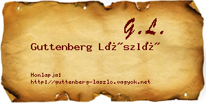 Guttenberg László névjegykártya