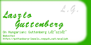 laszlo guttenberg business card